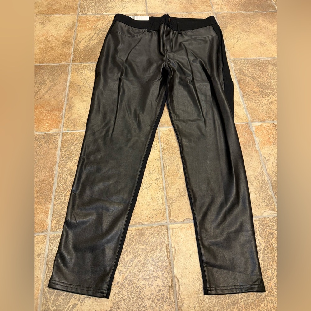 Savvy Black Faux Leather Leggings